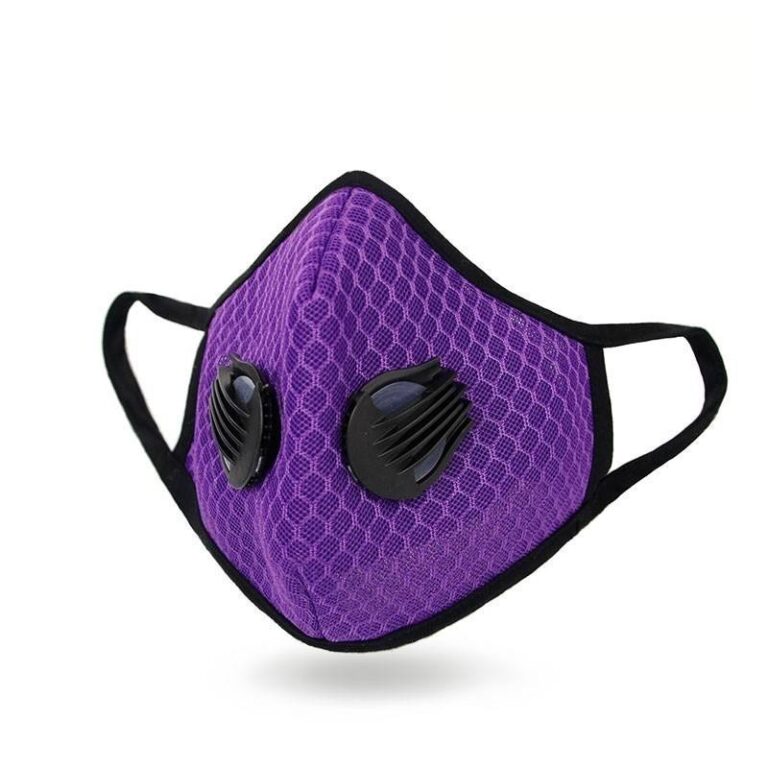 Bike mask with double valve activated carbon filter anti dust sports masks (3)