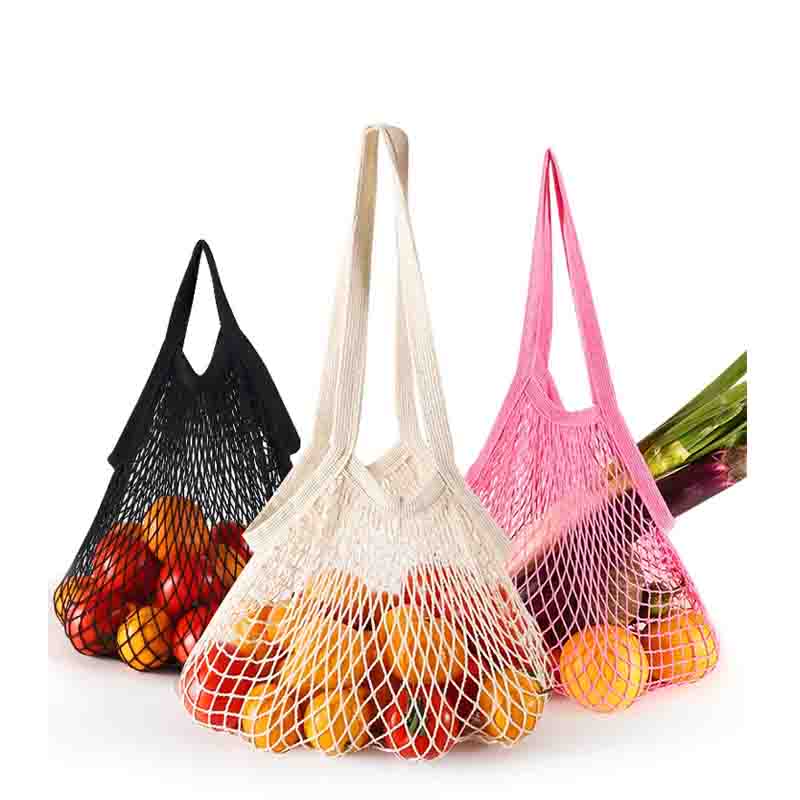 Reusable Mesh Large Reusable Vegetables Mesh Bag Organic Cotton Tote Mesh Shopping ...
